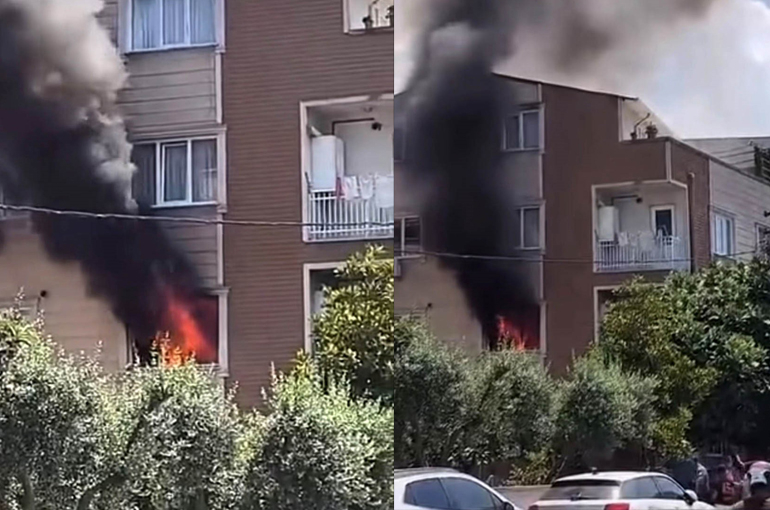 Bursa'da ev alevlere teslim oldu