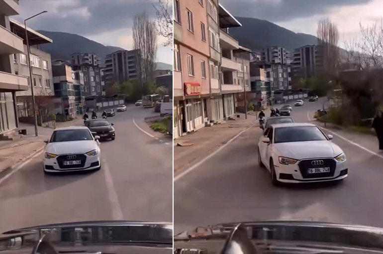 Bursa’da Konvoy Terörü: Sürücüler Ters Şeride Girdi!