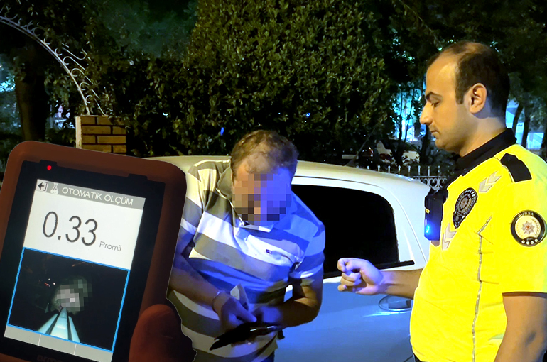 Alkol denetimini görünce aracı park etti, "Sigara almaya geldim" dedi!