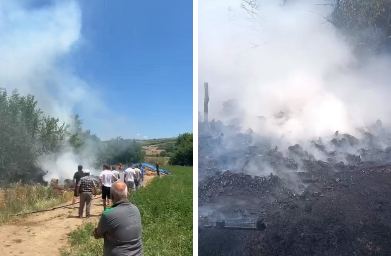Anız yangını 20 dönümü küle çevirdi