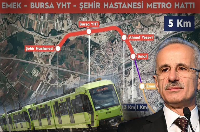 Bursa Emek-Şehir Hastanesi Hattı’nda sona doğru!