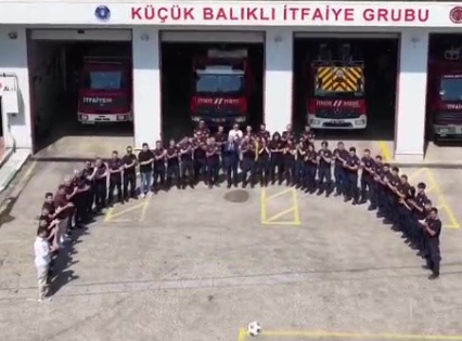Bursa İtfaiyesi'nden milli takımımıza anlamlı destek