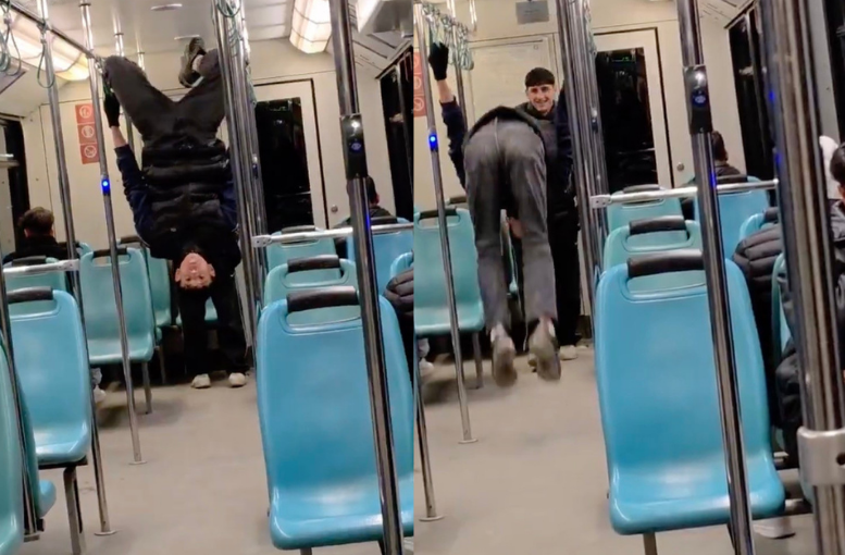 Bursa metrosunda tehlikeli anlar