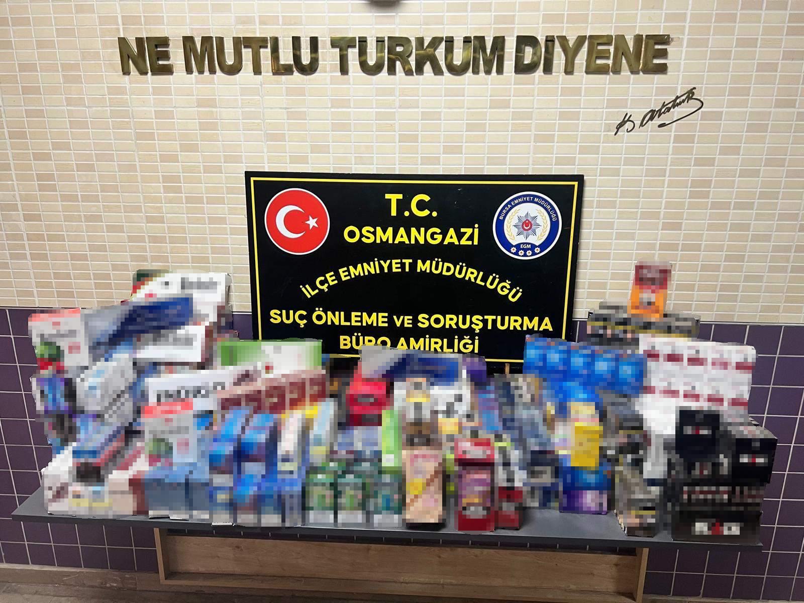 Bursa’da 2 bin adet gümrük kaçağı sigara ele geçirildi