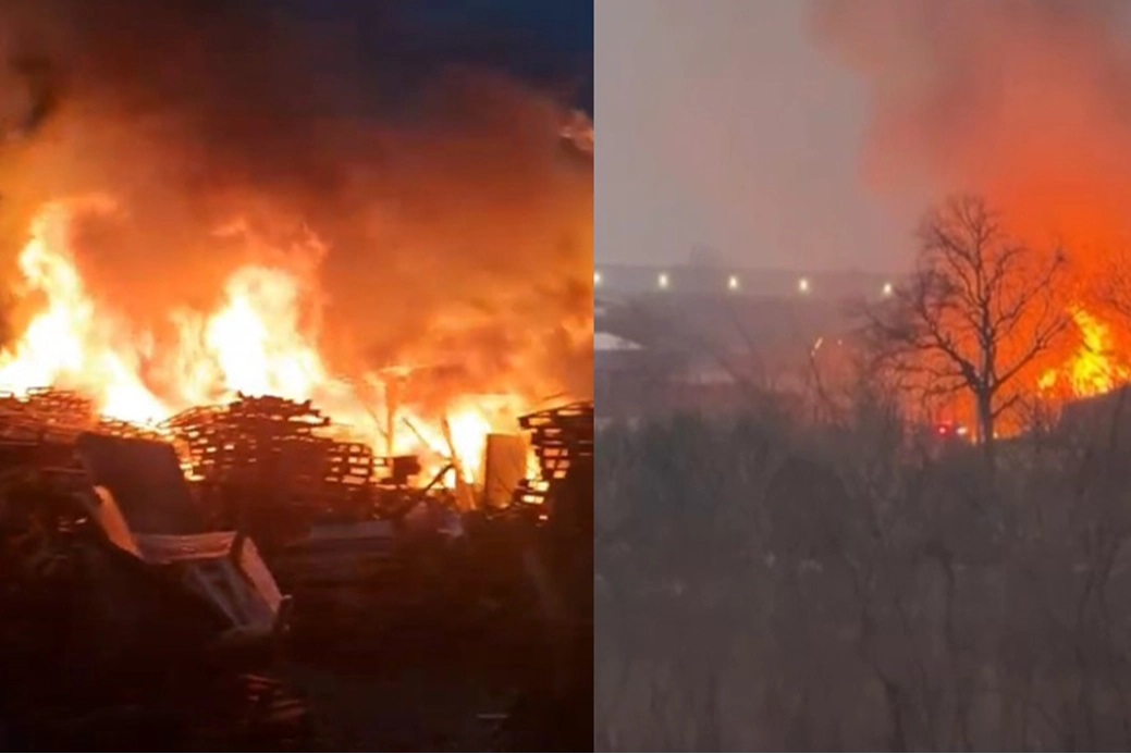 Bursa'da ahşap palet fabrikasındaki yangın kontrol altına alındı