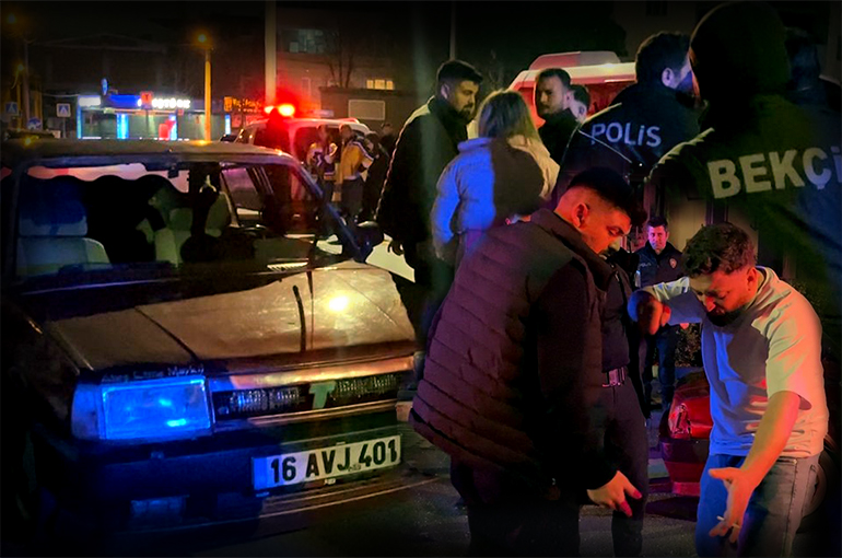 Bursa’da Alkollü Şahıs Otomobilini Parçaladı!