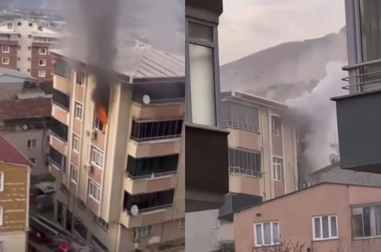 Bursa’da apartman dairesinde çıkan yangın, mahalleyi ayağa kaldırdı