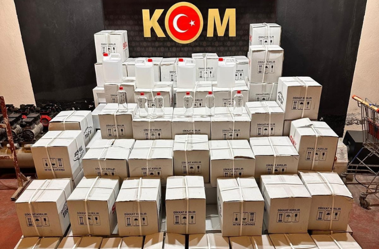 Bursa'da bin 200 litre etil alkol ele geçirildi