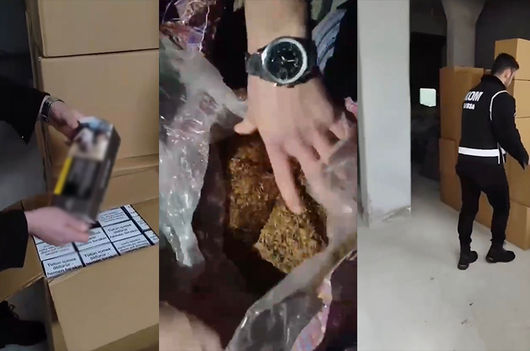 Bursa'da dev kaçak tütün operasyonu... Milyonlarca makaron ele geçirildi