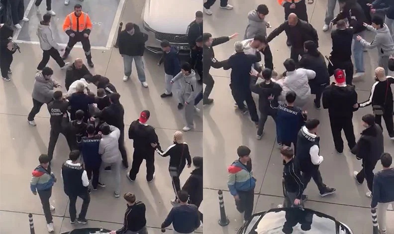 Bursa'da gençler birbirine girdi