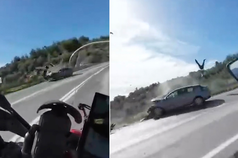 Bursa'da hatalı sollama yapan motosiklet sürücüsü feci şekilde can verdi!