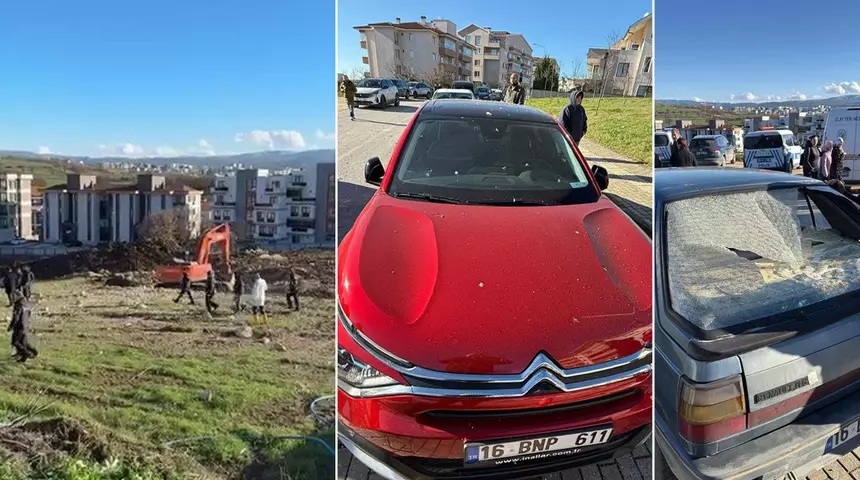 Bursa'da inşaat sahasında patlama kontrolden çıktı... Araçlar, binalar hasar aldı