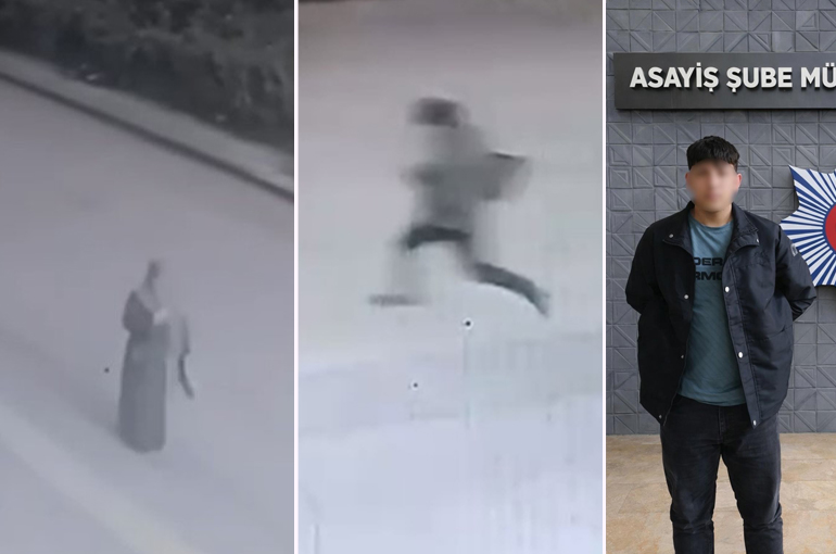 Bursa’da kapkaç anı kamerada 18 suç kaydı bulunan zanlı tutuklandı