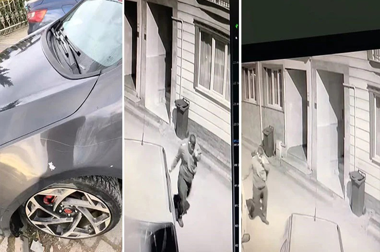 Bursa’da Kimliği Belirsiz Şahıs 5 Aracı Böyle Tahrip Etti