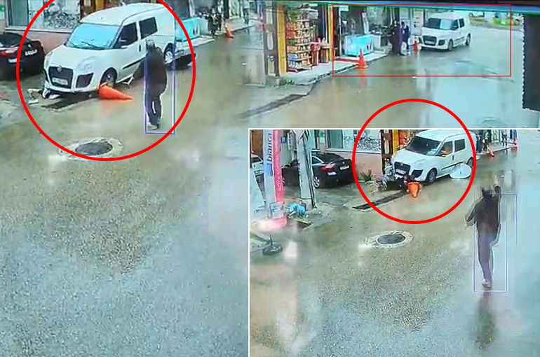 Bursa'da kontrolden çıkan kamyonet 3 kişiye çarpıp, 2 kişiyi altına aldı!