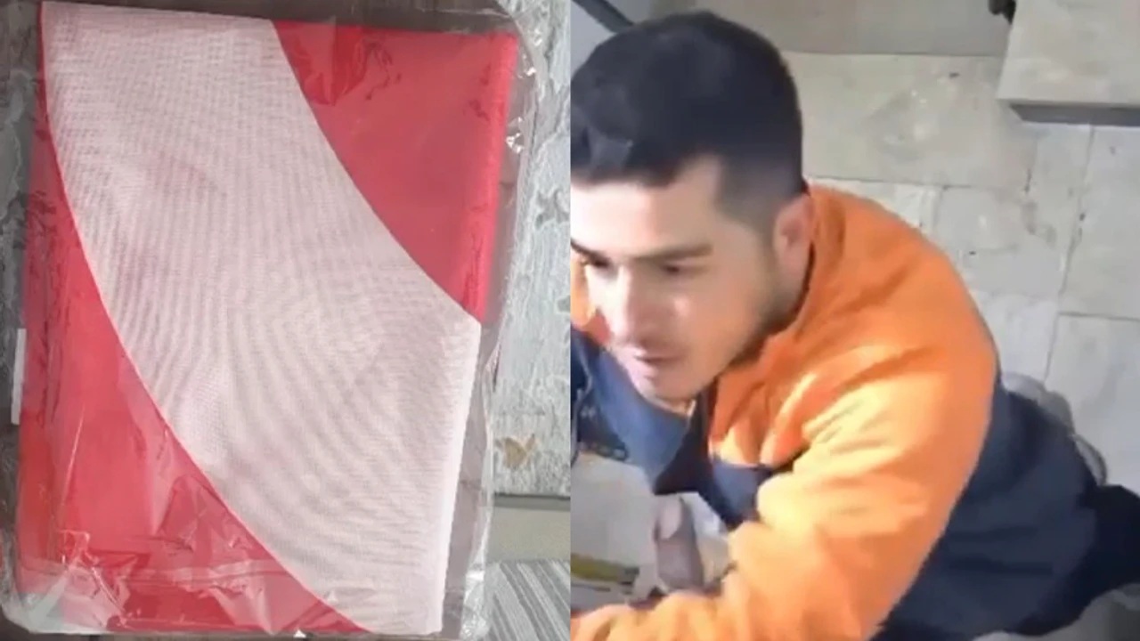 Bursa'da kuryeden bayrak hassasiyeti: Duyarlı hareket kamerada