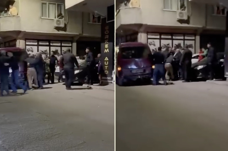 Bursa'da mahallede aileler arası kavga bir anda büyüdü