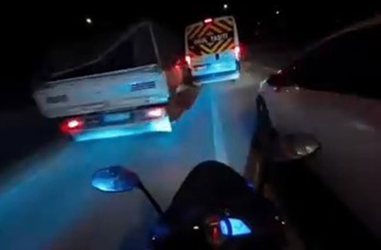 Bursa’da motosikletli facianın eşiğinden döndü