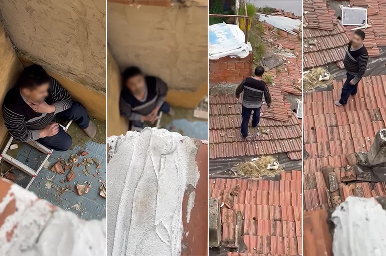 Bursa’da Nefes Kesen Operasyon: Çatıda Oturup Ekipleri İzledi!