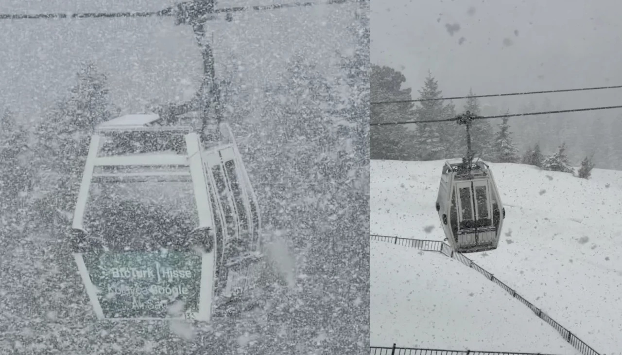 Bursa'da Nisan sürprizi: Uludağ'da kar yağışı etkili oldu