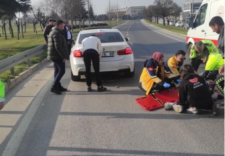 Bursa'da otomobilin çarptığı yaya ağır yaralandı