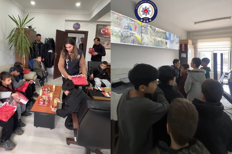 Bursa'da polisten çocuklara yönelik sosyal farkındalık etkinliği