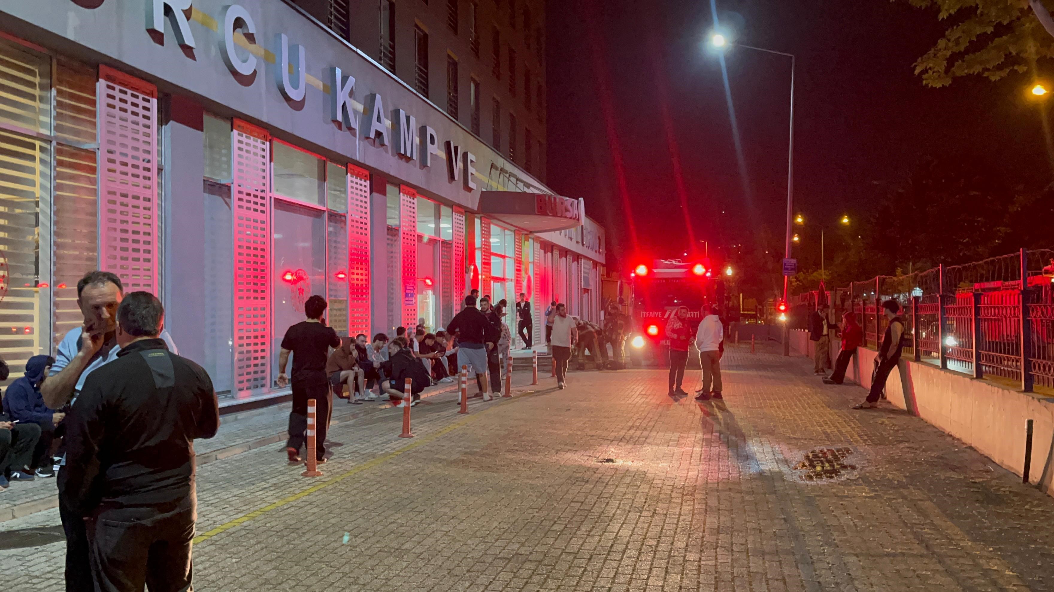 Bursa'da sporcu kamp merkezinde çıkan yangın söndürüldü