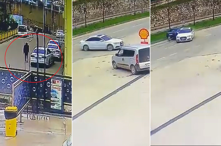 Bursa’da Sürücüsüz Araç Ana Yolda Başka araca Çarptı!