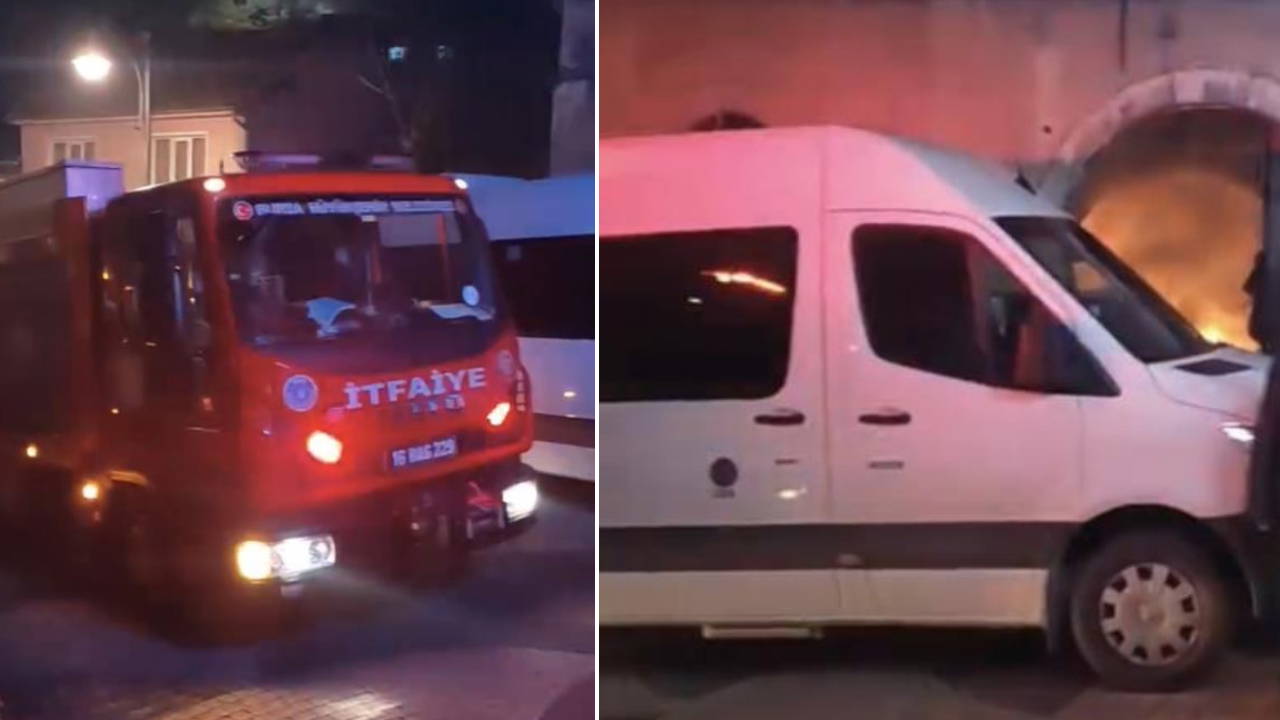 Bursa'da tarihi binada çıkan yangın söndürüldü