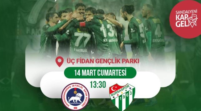 Bursaspor’un maç heyecanı Nilüfer’de yaşanacak