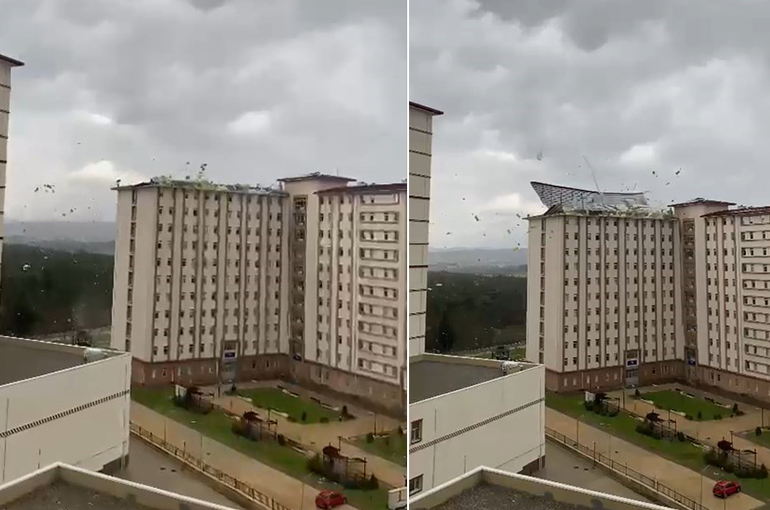 Bursa’yı Fırtına Vurdu: Üniversite Yurdunda Büyük Hasar