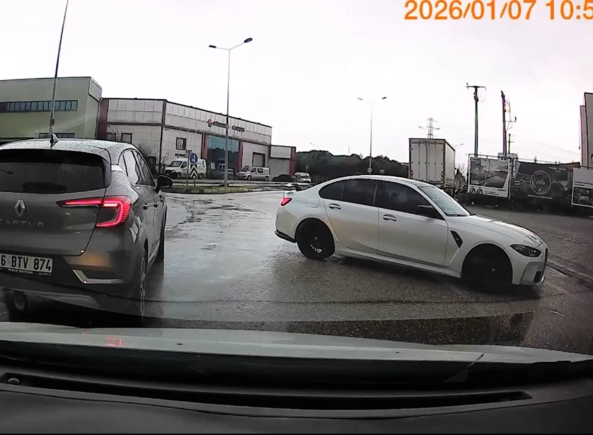 Cadde ortasında drift kamerada