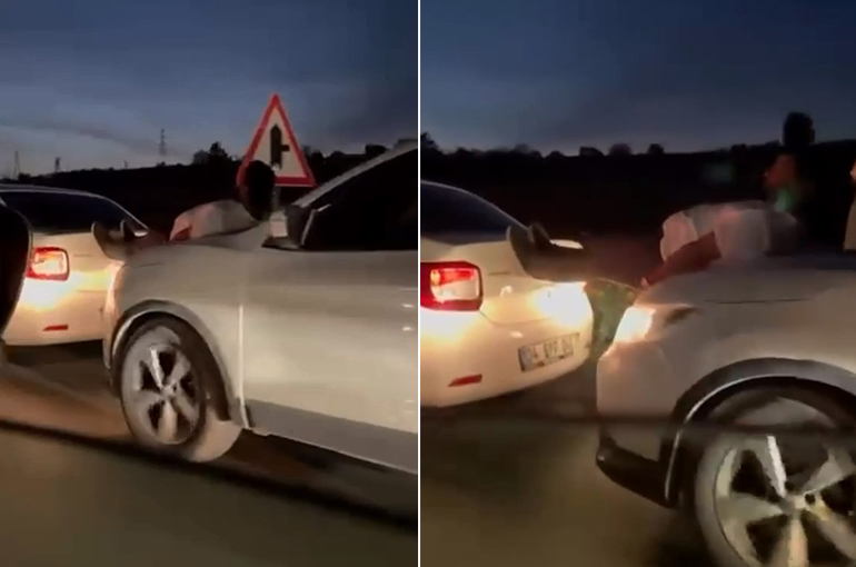 Halat Bulamayınca Canını Hiçe Saydı: Aracı Ayaklarıyla İtti!