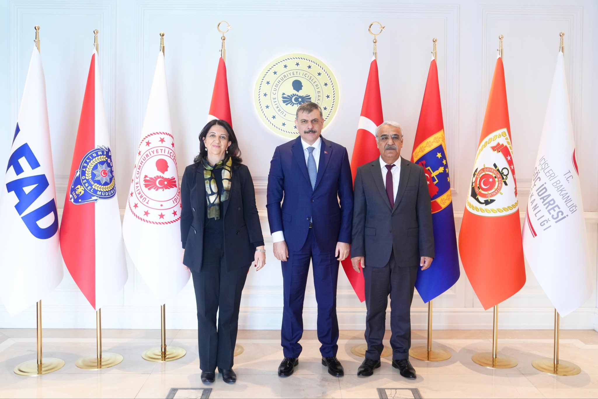 İçişleri Bakanı Çiftçi, DEM Partili Buldan ve Sancar ile görüştü