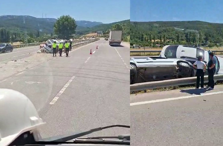 İnegöl'de akılalmaz kaza