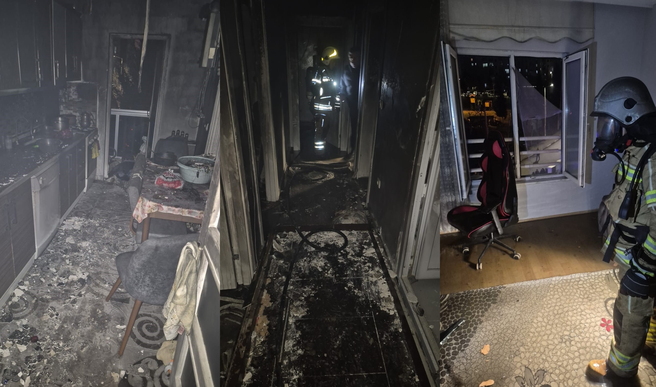 İnegöl’de apartman yangını