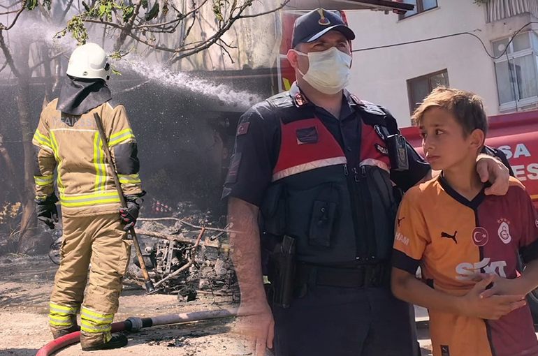 İnegöl'de yumurta deposunda yangın: Minik Huzeyfe'nin gözyaşları yürek burktu