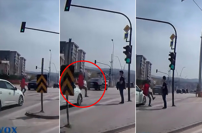 Kırmızı Işığa Aldırmadı… Son Anda Ölümden Döndü