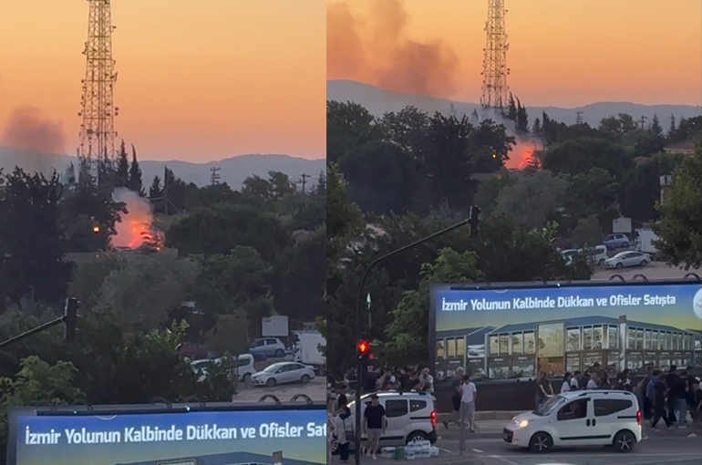 Konser alanı yakınında çıkan yangın panik yaşattı