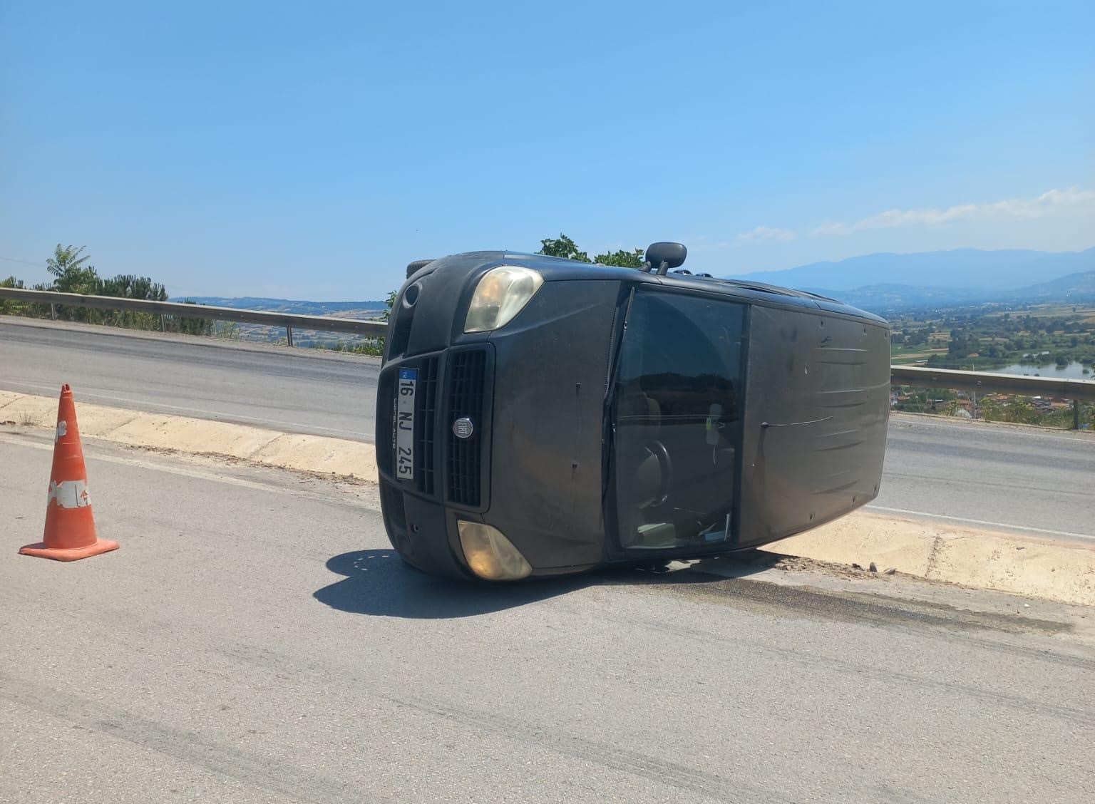 Kontrolden çıkan araç takla attı: 1 yaralı