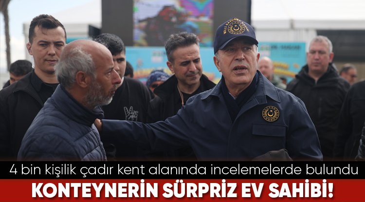Bakan Akar, NATO'nun kuracağı ikinci 4 bin kişilik çadır kentte incelemelerde bulundu