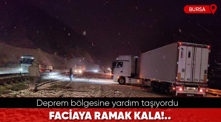 Bursa Ankara karayoluna buzlanma engeli