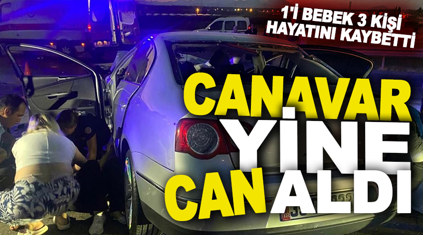 Otomobil su tankerine çarptı, biri bebek 3 kişi can verdi!..