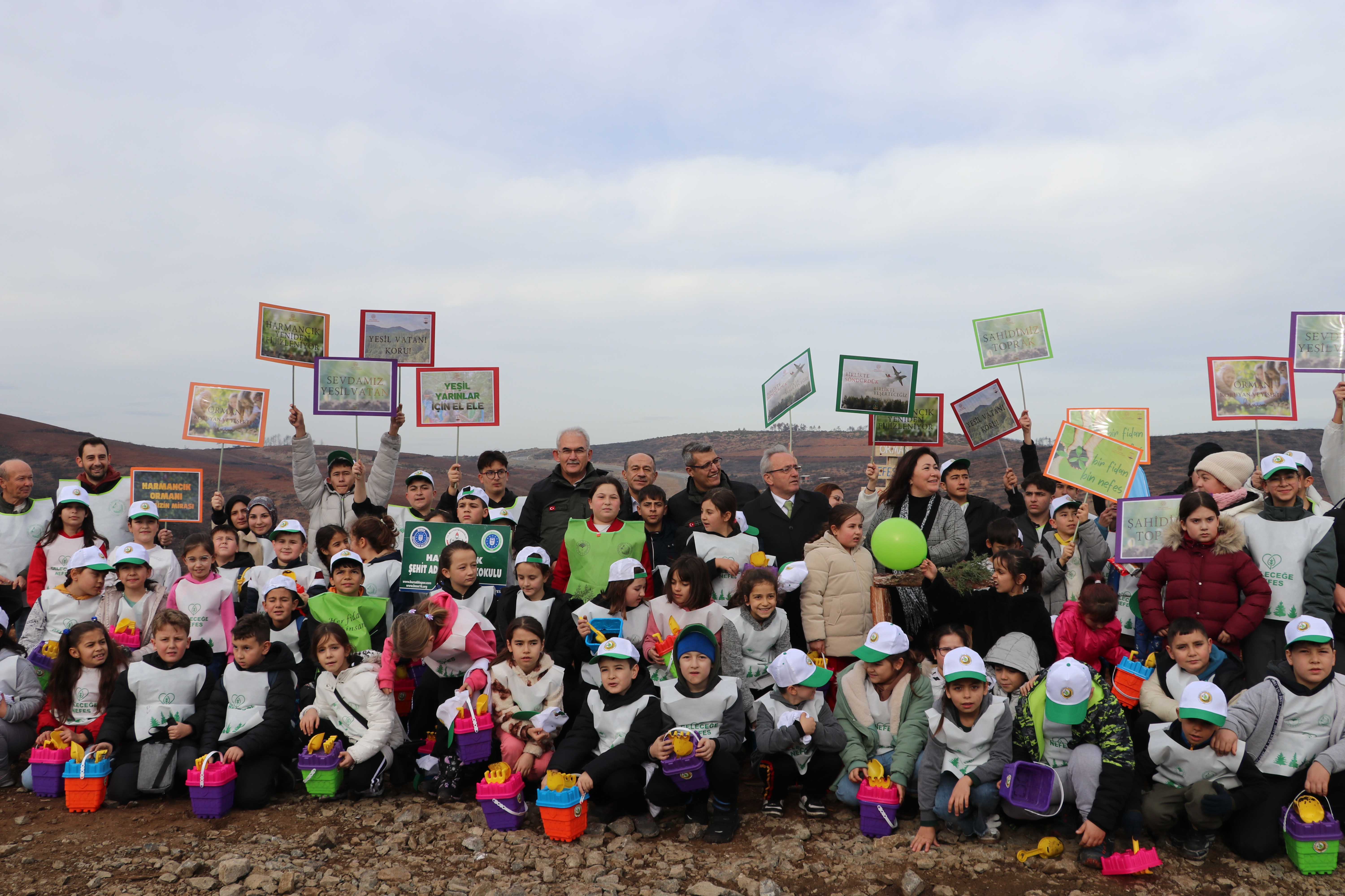 Orhaneli-Harmancık Yangın Alanında Fidan Seferberliği