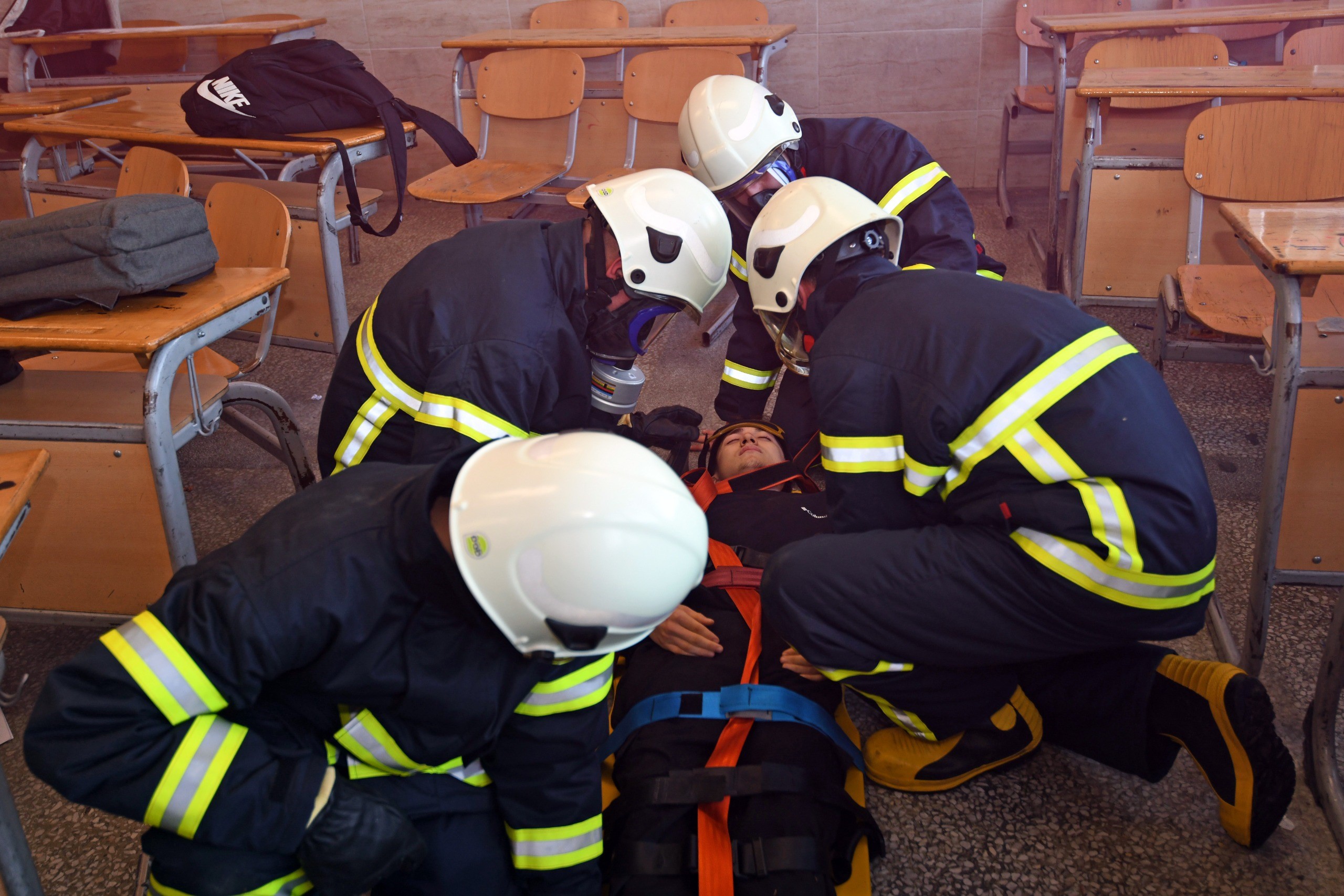 Osmangazi’de gerçeğini aratmayan yangın tatbikatı