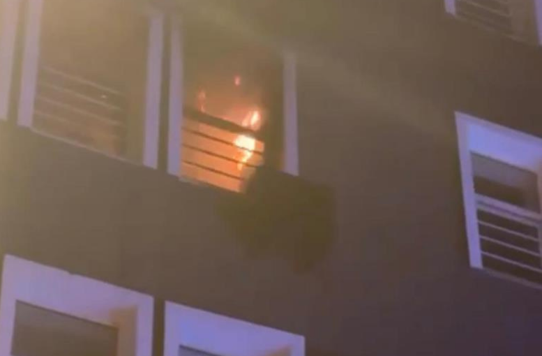 Otel odasında çıkan yangın panik yarattı