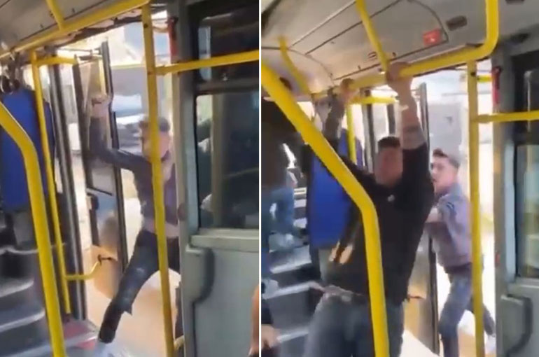 Otobüsteki satırlı saldırgan evinde yakalandı