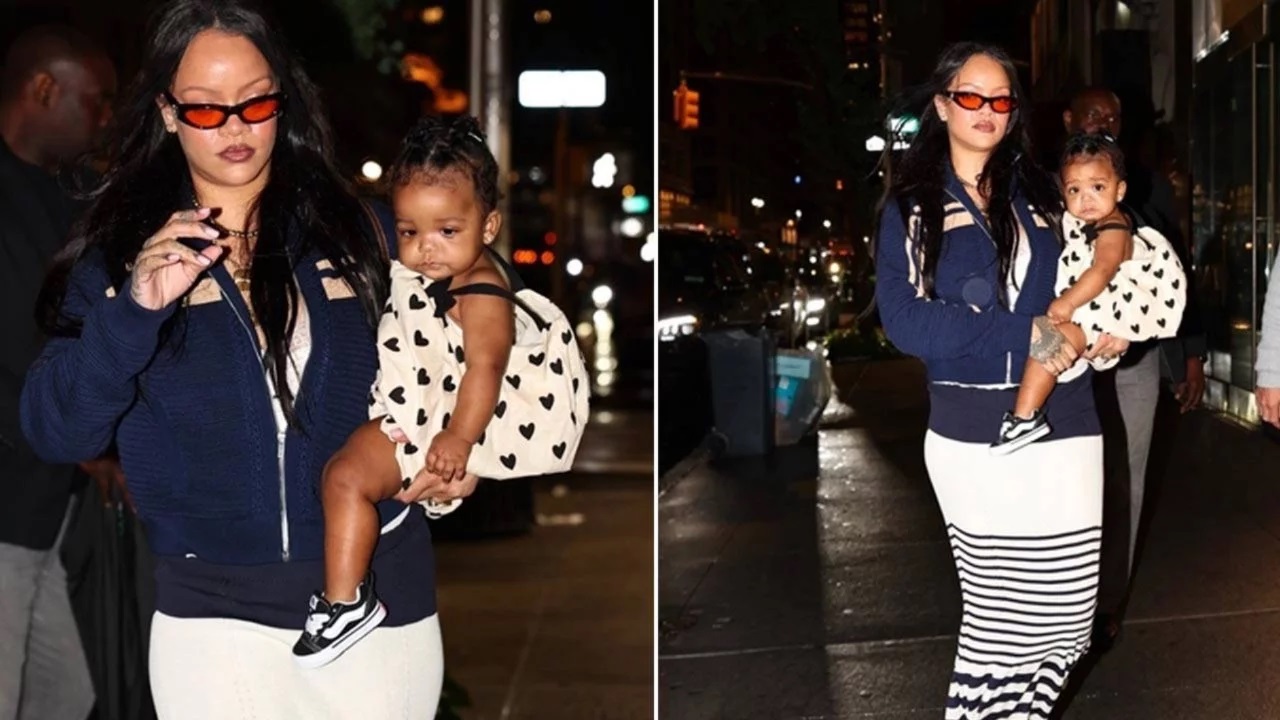 Rihanna kızı Rocki ile New York sokaklarında objektiflere yansıdı