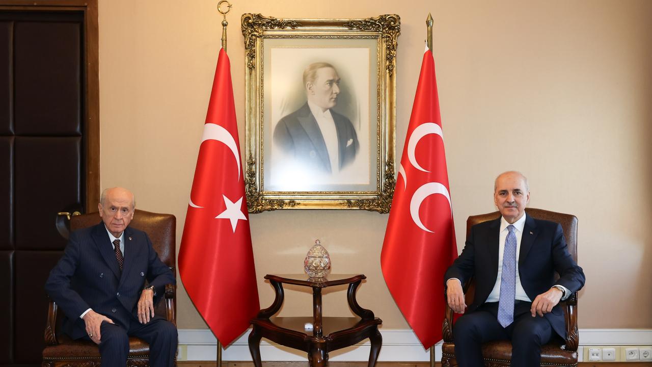 TBMM Başkanı Kurtulmuş, MHP Genel Başkanı Bahçeli'yi ziyaret etti
