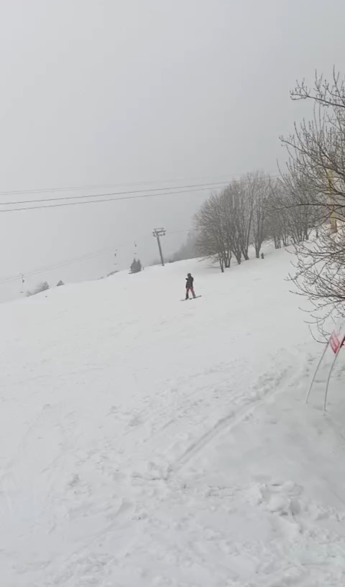 Uludağ’da Mart sonunda kar sürprizi